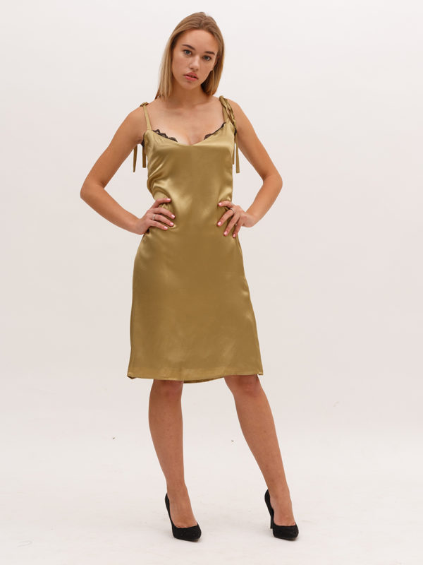 Платье комбинация золото GM